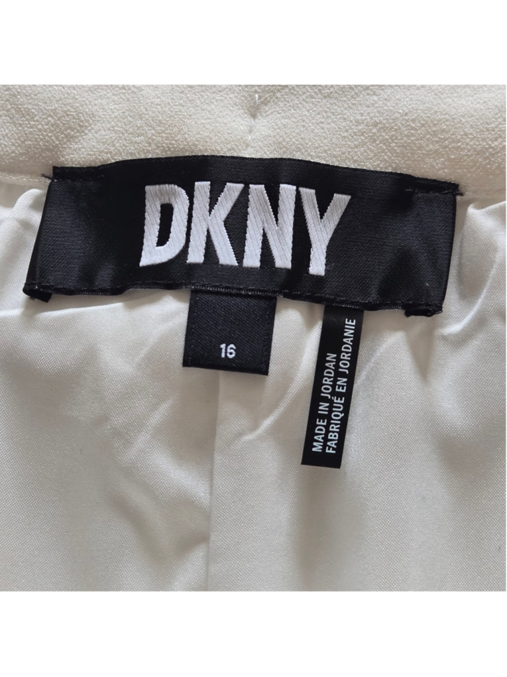 DKNY Women's Wide-Leg Crepe Cargo Pocket Ivory Pants Sz 16 NWT - Picture 12 of 13